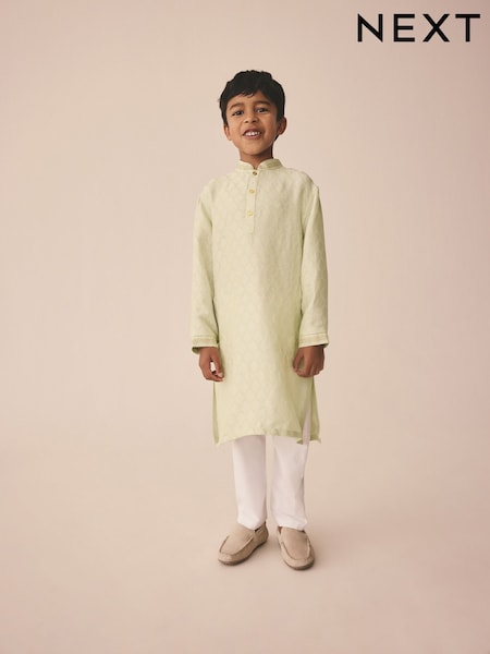 أخضر فاتح - مطرَّز - EID Kurta (3mths-16yrs) (E71301) | ‏102 د.إ.‏ - ‏ 137‏ د.إ.