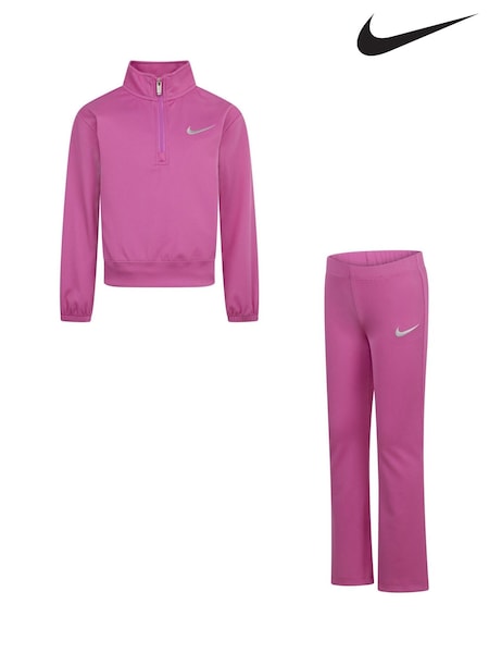 Nike Pink Little Kids Swoosh Half Zip and Leggings Set (E71307) | €68