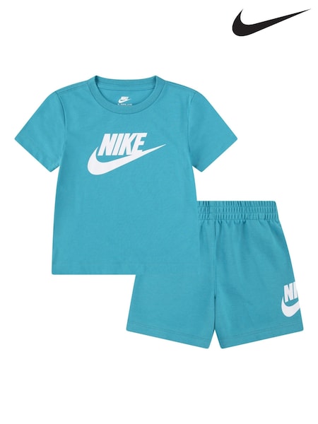 Nike Blue Little Kids Club T-Shirt and Shorts Set (E71316) | €46