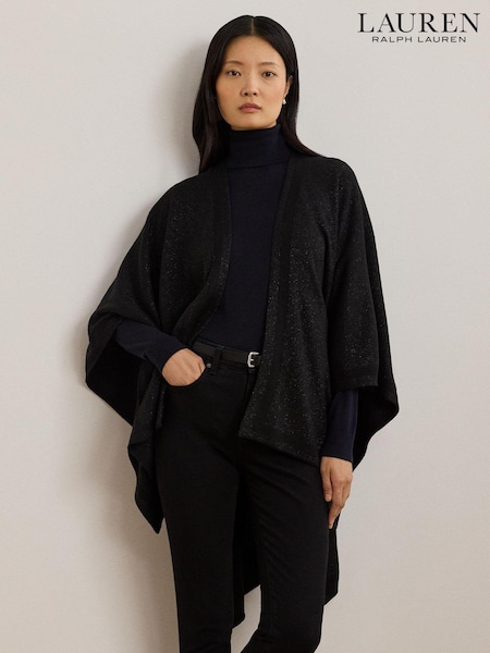 Lauren Ralph Lauren Polyester Blend Sparkle Poncho (E71344) | €79