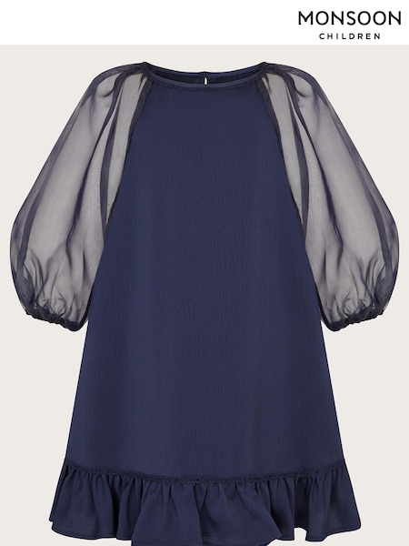 Monsoon Blue Louisietta Satin Dress (E71390) | 119 QAR - 143 QAR