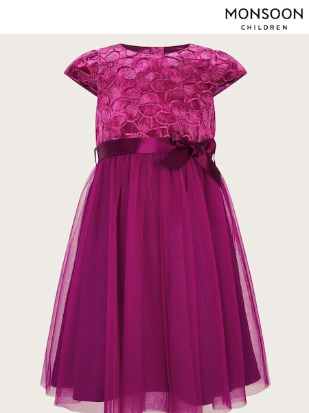 Monsoon Velvet Embroidered Tulle Dress (E71400) | ‏377 د.إ.‏ - ‏ 412‏ د.إ.
