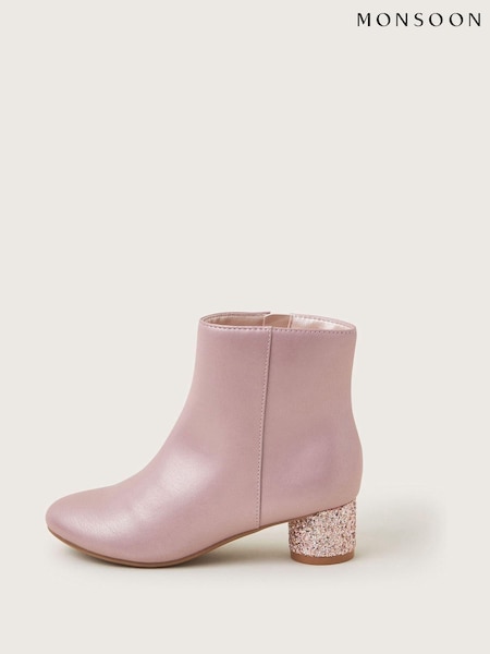 Monsoon Pink Shimmer Heel Boots (E71434) | €45 - €51
