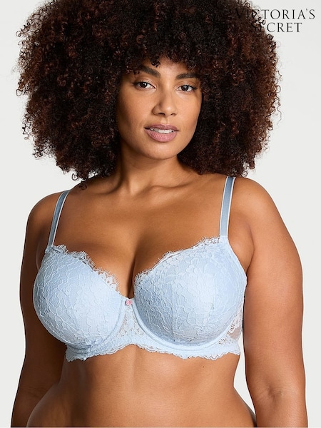 Victoria's Secret Light Blue Lightly Lined Demi Lace Bra (E71984) | €56