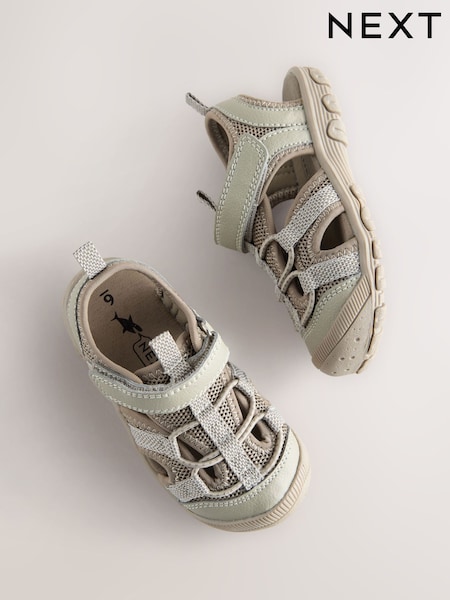 Neutral/Grey Bump Toe Trekker Sandals (E72076) | $37 - $42
