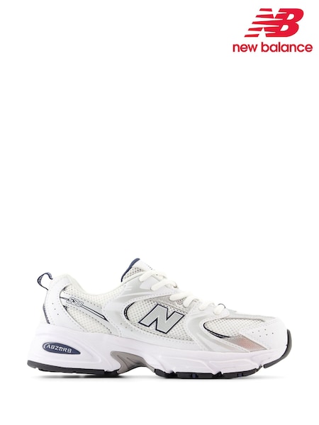 New Balance White/Blue Girls 530 Trainers (E72646) | €99