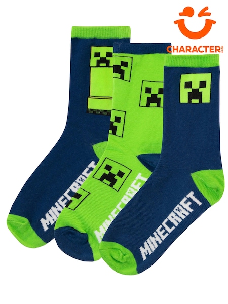 Character Green Minecraft Socks 3 Pack (E72769) | €14