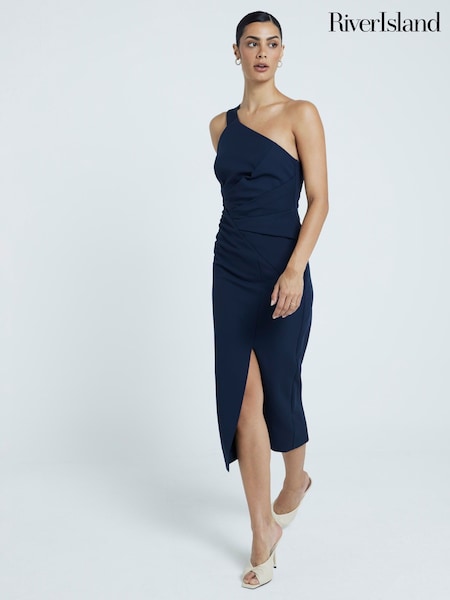 River Island One Shoulder Bodycon Midi Dress (E72891) | 281 LEI