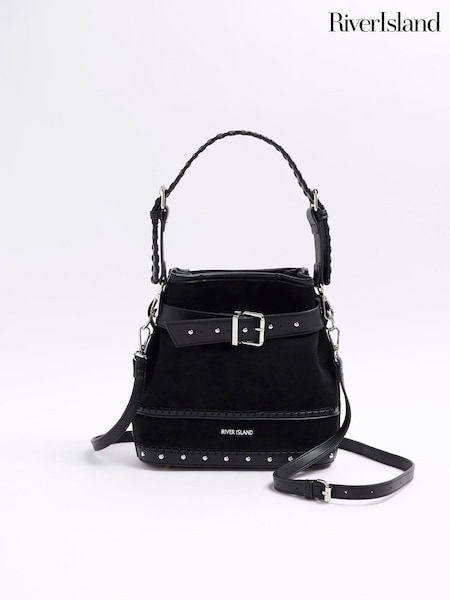 River Island Suedette Buckle Bucket Bag (E73003) | €25