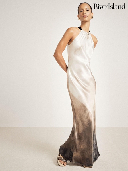 River Island Halter Ombre Slip Dress (E73087) | €37