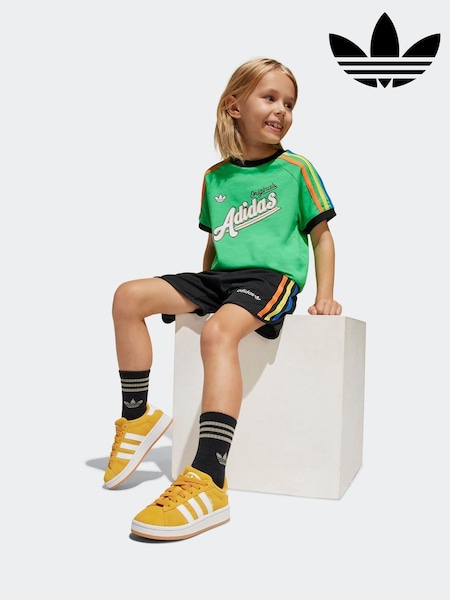 Vihreä - Adidas Originals 100% Cotton Short T-shirt Set (E73159) | €55