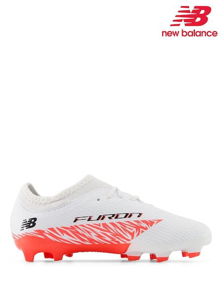 Weiß - New Balance Boys Furon Firm Ground Football Boots (E73342) | 94 €