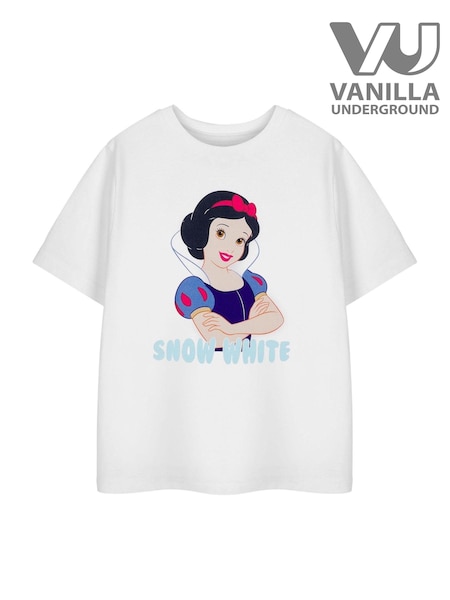 Vanilla Underground White Snow White Girls Disney Princess Licensed 100% Cotton T-Shirt (E73348) | €19