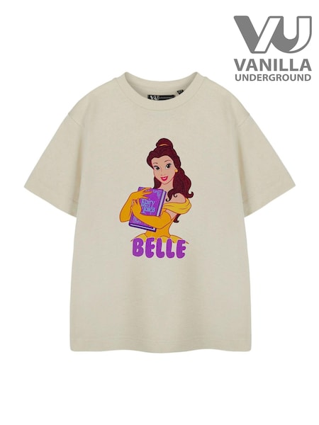 Vanilla Underground Cream Belle Girls Disney Princess Licensed 100% Cotton T-Shirt (E73356) | €17.50
