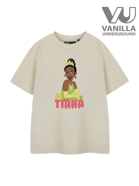 Vanilla Underground Cream Tiana Girls Disney Princess Licensed 100% Cotton T-Shirt (E73357) | €20