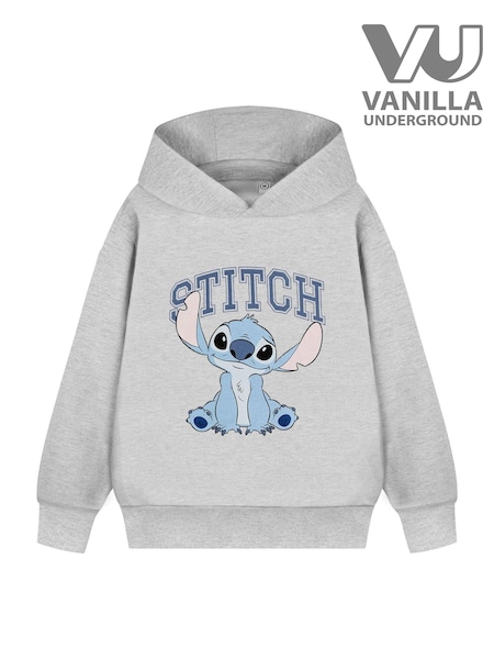 Vanilla Underground Grey Girls Disney Stitch 100% Cotton Licensed Hoodie (E73359) | €29