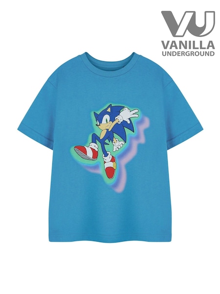 Vanilla Underground Blue Boys Sonic The Hedgehog Licensed 100% Cotton T-Shirt (E73360) | 69 QAR