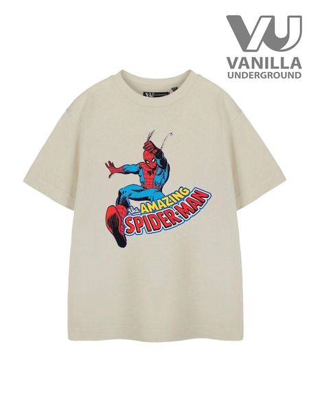 Vanilla Underground Cream Boys Marvel Spiderman Licensed 100% Cotton T-Shirt (E73361) | €20