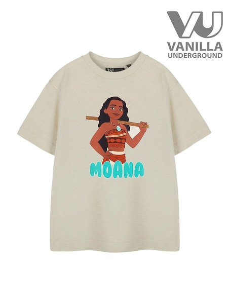 Cream Moana - Vanilla Underground Girls Disney Princess Licensed 100% Cotton T-Shirt (E73362) | ‏100 د.إ.‏