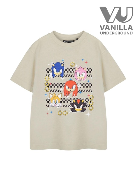 Vanilla Underground Cream Boys Sonic The Hedgehog Licensed 100% Cotton T-Shirt (E73374) | €20
