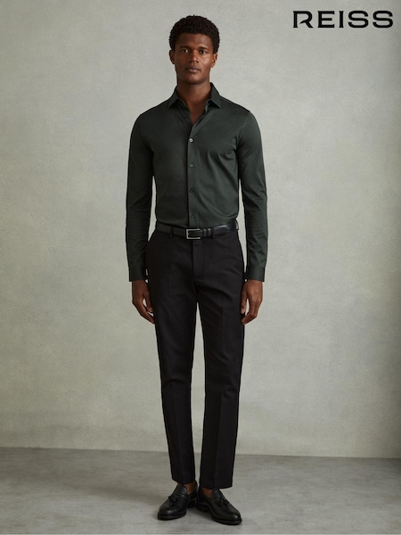 Reiss Emerald Green King Mercerised Cotton Jersey Shirt (E73481) | €113