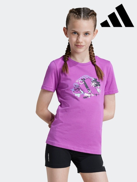 adidas Purple Graphic T-Shirt (E73558) | €15.50
