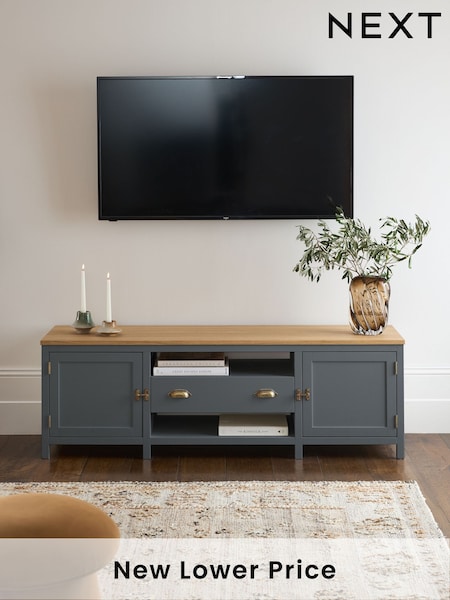 Navy Claude Oak Veneer Up to 65 Inch TV Unit (E73601) | €750