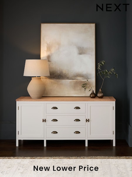 Cream Claude Oak Veneer Large Sideboard (E73602) | €875