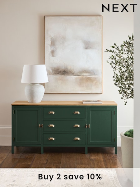 Green Claude Oak Veneer Large Sideboard (E73603) | €875