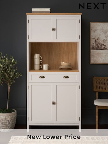 Cream Claude Oak Veneer Tall Sideboard (E73604) | €1,100