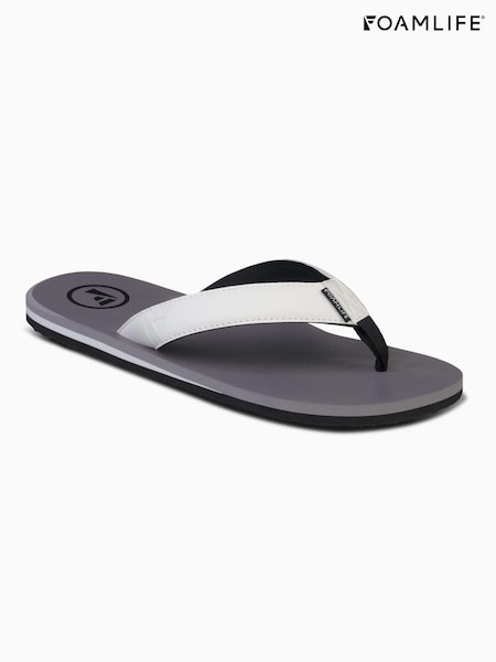 Foamlife Mid Grey Mens Traa Flip Flops (E73661) | ₪126