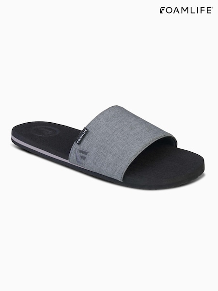 Foamlife Black Mens Sharrp Slide Sliders (E73684) | ₪201