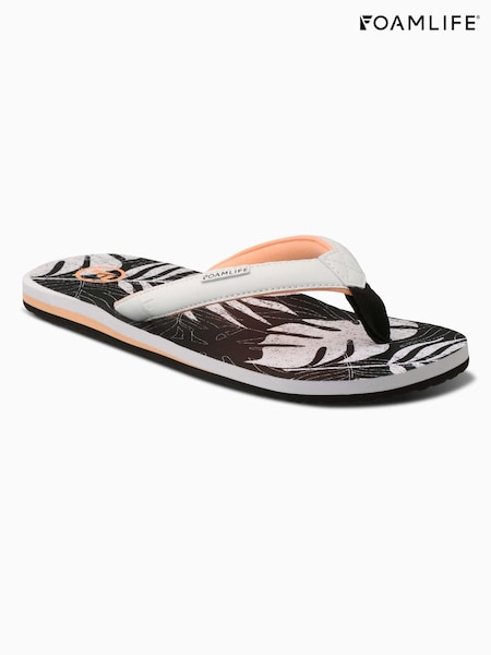 כרום שחור - Foamlife Womens Zikat-sc Flip Flops (E73698) | ‏151‏₪