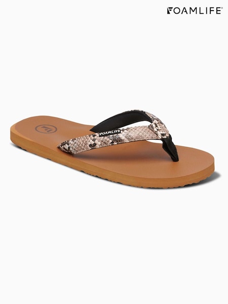 Foamlife Brown Womens Selene Flip Flops (E73707) | €37