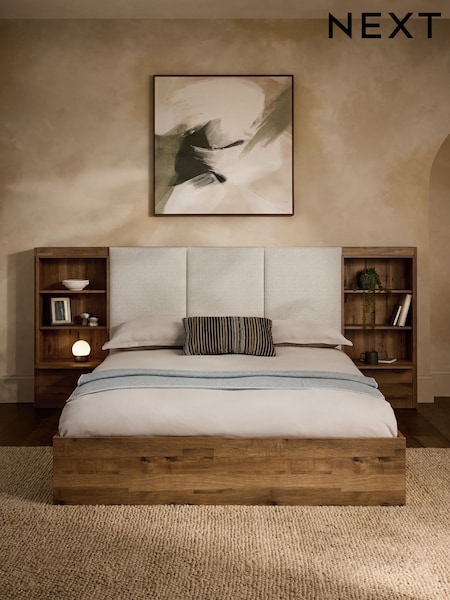 Tweedy Plain Light Natural Bronx Wooden Bookcase Cupboard Ottoman Storage Bed Frame (E73787) | €1,600 - €1,725