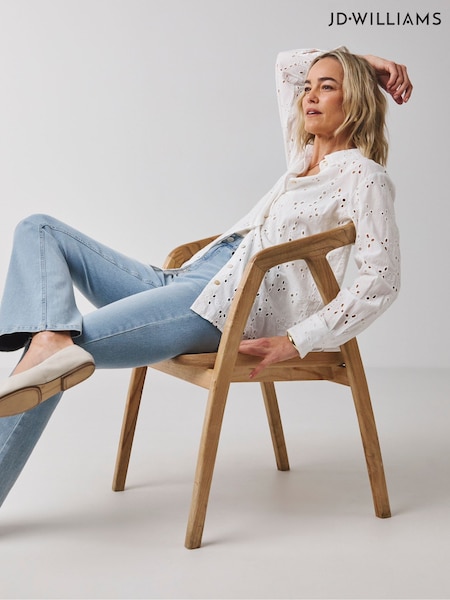 Albastru Chrome - JD Williams High Waist Supersoft Bootcut Jeans (E73825) | 223 LEI