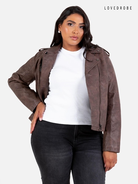 Braun - Lovedrobe Soft Pu Biker Black Jacket (E74149) | 40 €