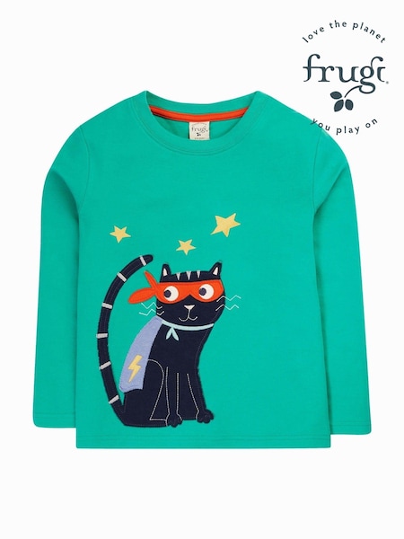 Frugi Green Applique Halloween Cat Top (E74339) | 1 202 грн - 1 442 грн