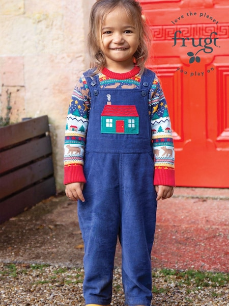 Frugi Blue House Corduroy Dungarees (E74367) | 51 € - 54 €