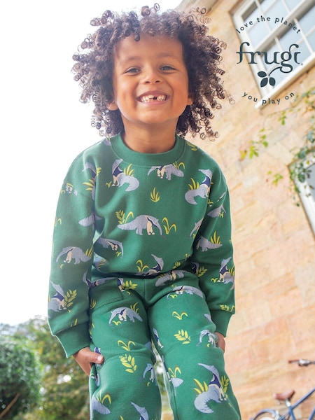 Frugi Green Animal Print Malpas Joggers (E74379) | €34 - €36