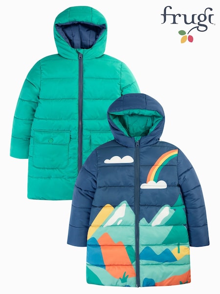 Frugi Blue Reversible Toasty Terrain Jacket (E74420) | 521 LEI - 559 LEI
