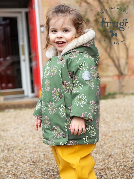 Frugi Green All Over Print Parka Coat (E74426) | 387 LEI - 417 LEI