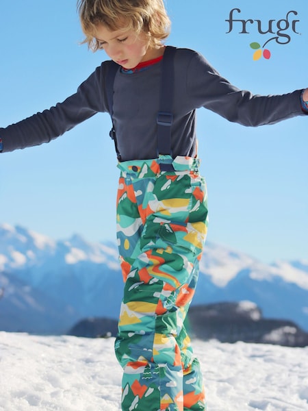 Frugi Blue Waterproof Mountains Snow And Ski Salopettes Trousers (E74431) | ₪277