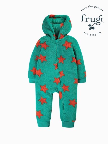Frugi Green Stars Cosy Snuggle Suit: All-In-One (E74432) | 219 LEI - 229 LEI