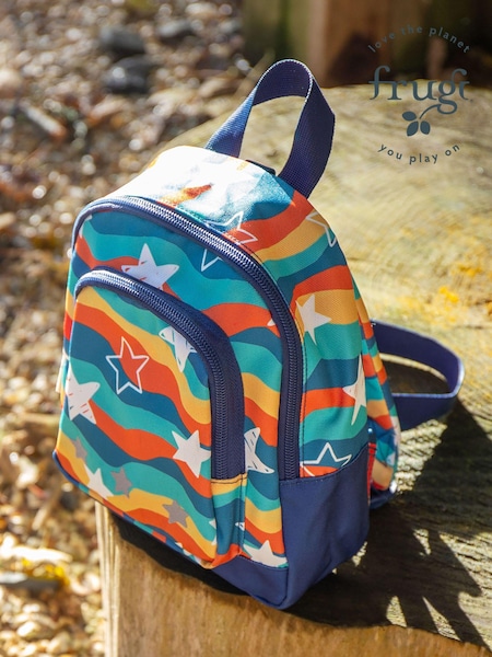 Frugi Blue Wavy Stars Little Adventurers Backpack (E74433) | 31 €
