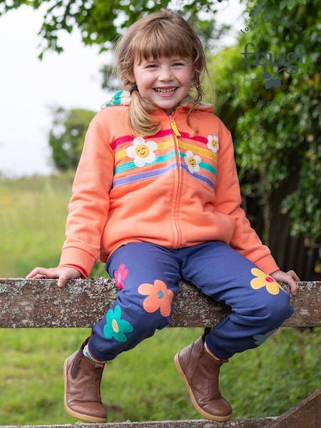 Frugi Fleece Lined Orange Hoodie (E74462) | AED128 - AED134