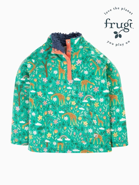 Frugi Green Giraffe Snuggle Fleece Jumper (E74466) | AED116 - AED128