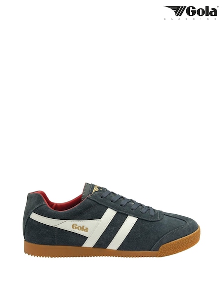 Gola Grey Mens Harrier Suede Lace-Up Trainers (E74506) | ₪427