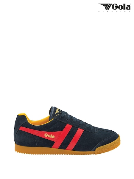 أزرق - Gola Mens Harrier Suede Lace-Up Trainers (E74511) | ‏247 د.إ.‏