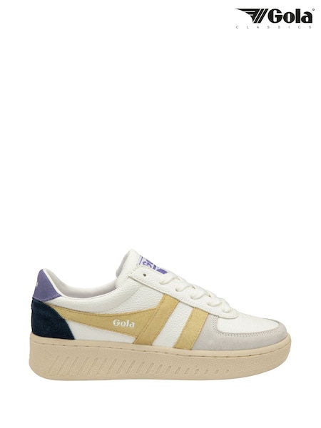 Gola Gold Purple Ladies Grandslam Trident Lace-Up Trainers (E74521) | AED247